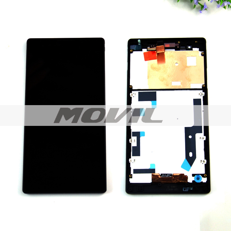 Black For Sony Xperia T2 Ultra D5303 D5306 LCD touch screen with digitizer full assembly with frame replacement
